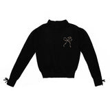 La Nina Knit Beaded Bow Sweater