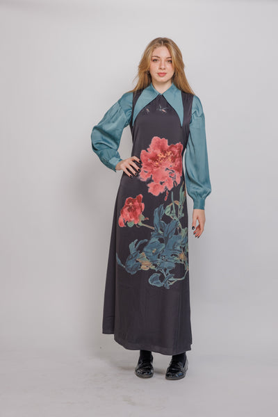 Cable  Floral Print Dress