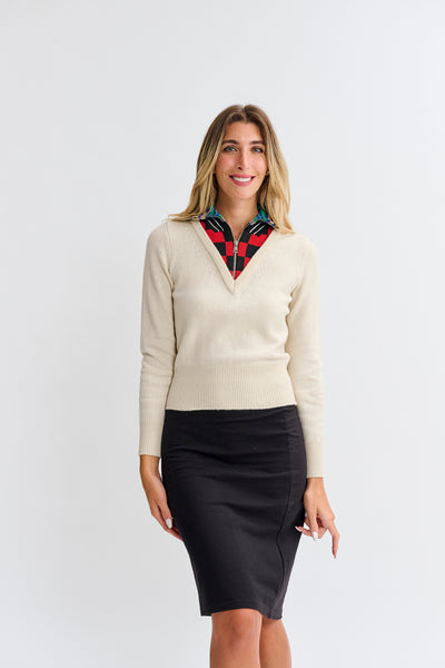 OOTD Mixed Media Bib Top