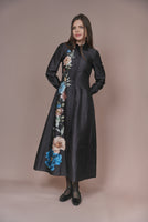 Blue Perla Side Flower Tie Dress
