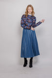 Ivee Mesh Mock Neck Crossover Print