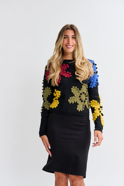 OOTD Flower Pom Pom Top