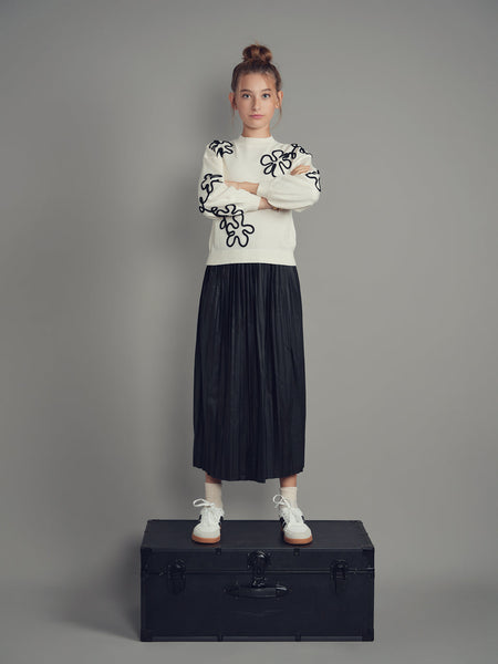 Emm Leather Midi Skirt