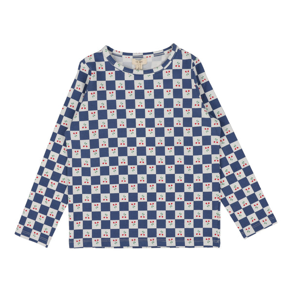 Analogie Checked Tulip Tee Long Sleeve