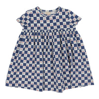 Analogie Checked Tulip Dress Short Sleeve