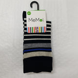 Memoi Boy's Striped Crew Socks