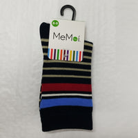 Memoi Boy's Striped Crew Socks