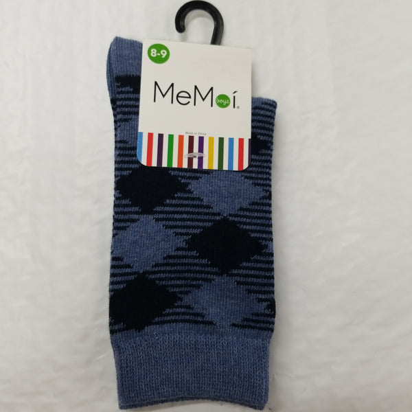 Memoi Boy's Argyle Crew Socks