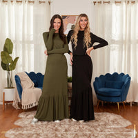 Japparel Ayala Ruffle Maxi Skirt