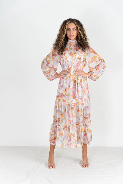 Front Row Floral Chiffon Dress
