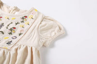 Nou Nelle Embroidered Floral Bib Dress