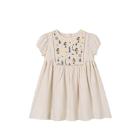 Nou Nelle Embroidered Floral Bib Dress