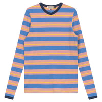 Faves Ribbed Stripe Vneck Tee