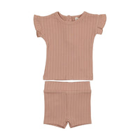 Montee Ruffle Ladder Stripe Set