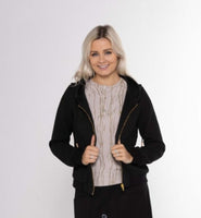Edera Waffle Gold Zipper Hoodie