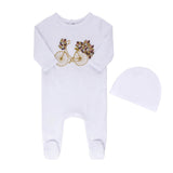 Tricot Bebe Embroidered Footie & Beanie