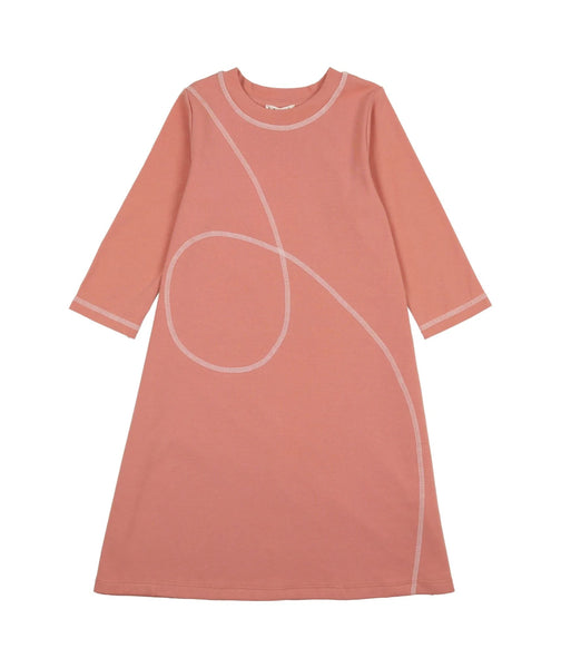 Montee Spiral Stitch 3/4 Sleeve Dress
