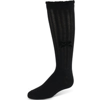 Zubii Striped Texture Bow Knee Sock