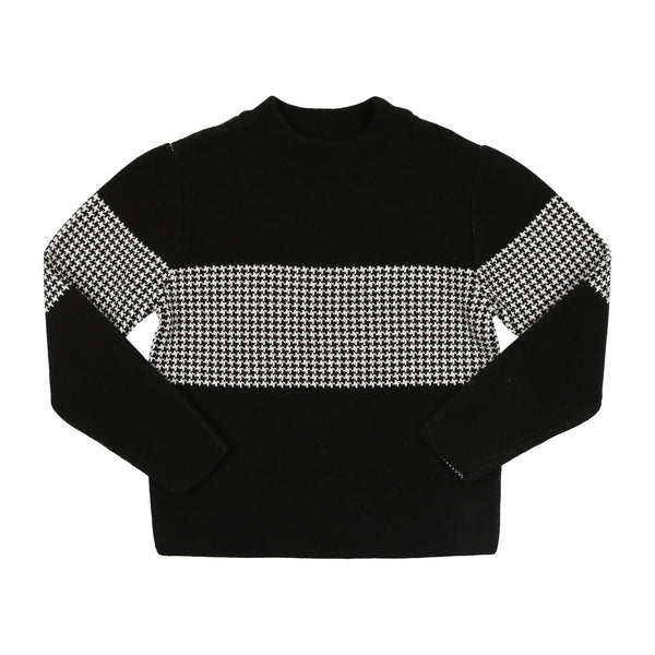 Noovel Houndstooth Knit Sweater