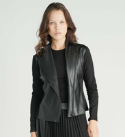 Weekend Ponte Sleeve Leather Jacket