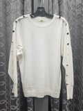 Lime L#1009 Button Sleeve Sweater