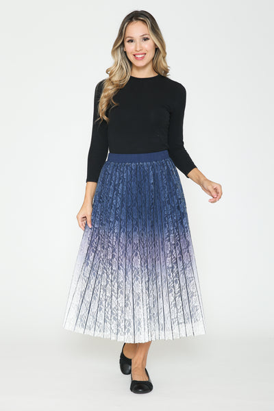 Ivee Lace Ombre Midi Skirt