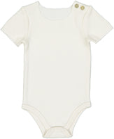Lil Legs Ribbed SS Onesie w Buttons