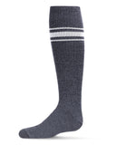 Memoi Marled Ribbed Stripe Knee Sock