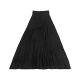 Riff Diagonal Tiered Maxi Skirt