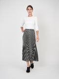 Mademoiselle Houndstooth Accord Satin Skirt