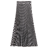 Mademoiselle Houndstooth Accord Satin Skirt