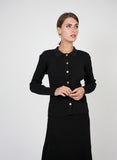 Vivid Rib Knit Button Down Cardigan