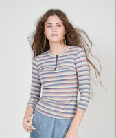Spades Stripe Zip Tee