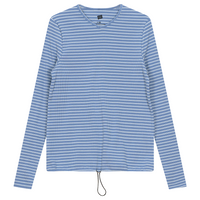 Riff Ribbed Stripe Vneck Bungee Rope Top