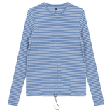 Riff Ribbed Stripe Vneck Bungee Rope Top