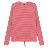 Riff Ribbed Stripe Vneck Bungee Rope Top