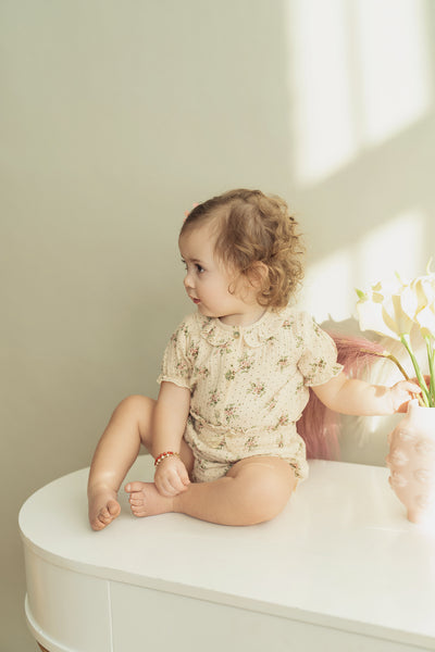 Elle & Boo Button Down Flower Baby Set