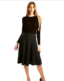Draw 8187016-A Pleated Knit Skirt