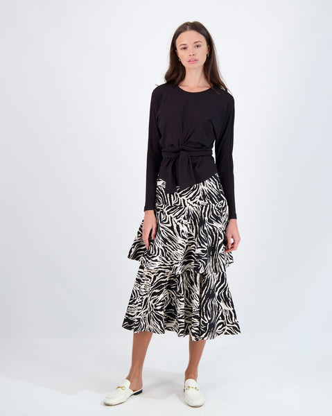 MaxMrkt Layered Pattern Skirt