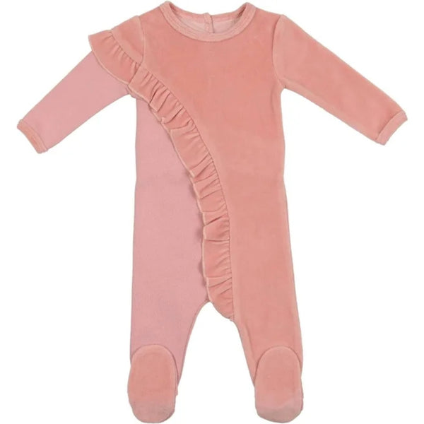 Maniere Velour French Terry Footie 3Pc Set