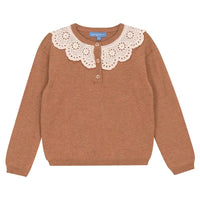 Pompomme Eyelette Collar Sweater Set