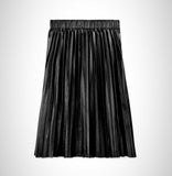 Honeyseed Pull On Leather Pleat Skirt