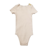 Lil Legs Ribbed SS Onesie w Buttons