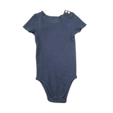 Lil Legs Ribbed SS Onesie w Buttons