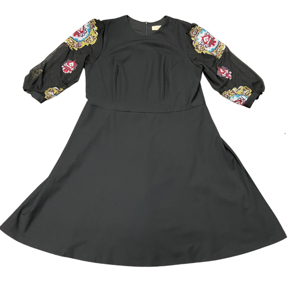 Celina's Embroidered Sleeves Dress