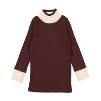 Lil Legs Ribbed Colorblock Mock Neck
